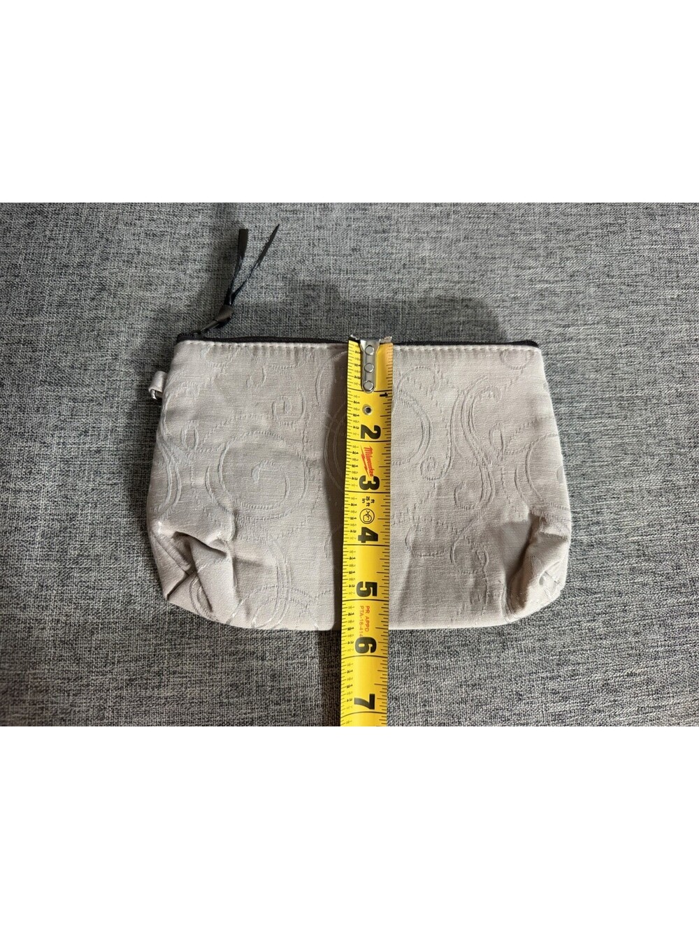 Thirty One Mini Zipper Pouch Hampton in Taupe - Picture 5 of 5